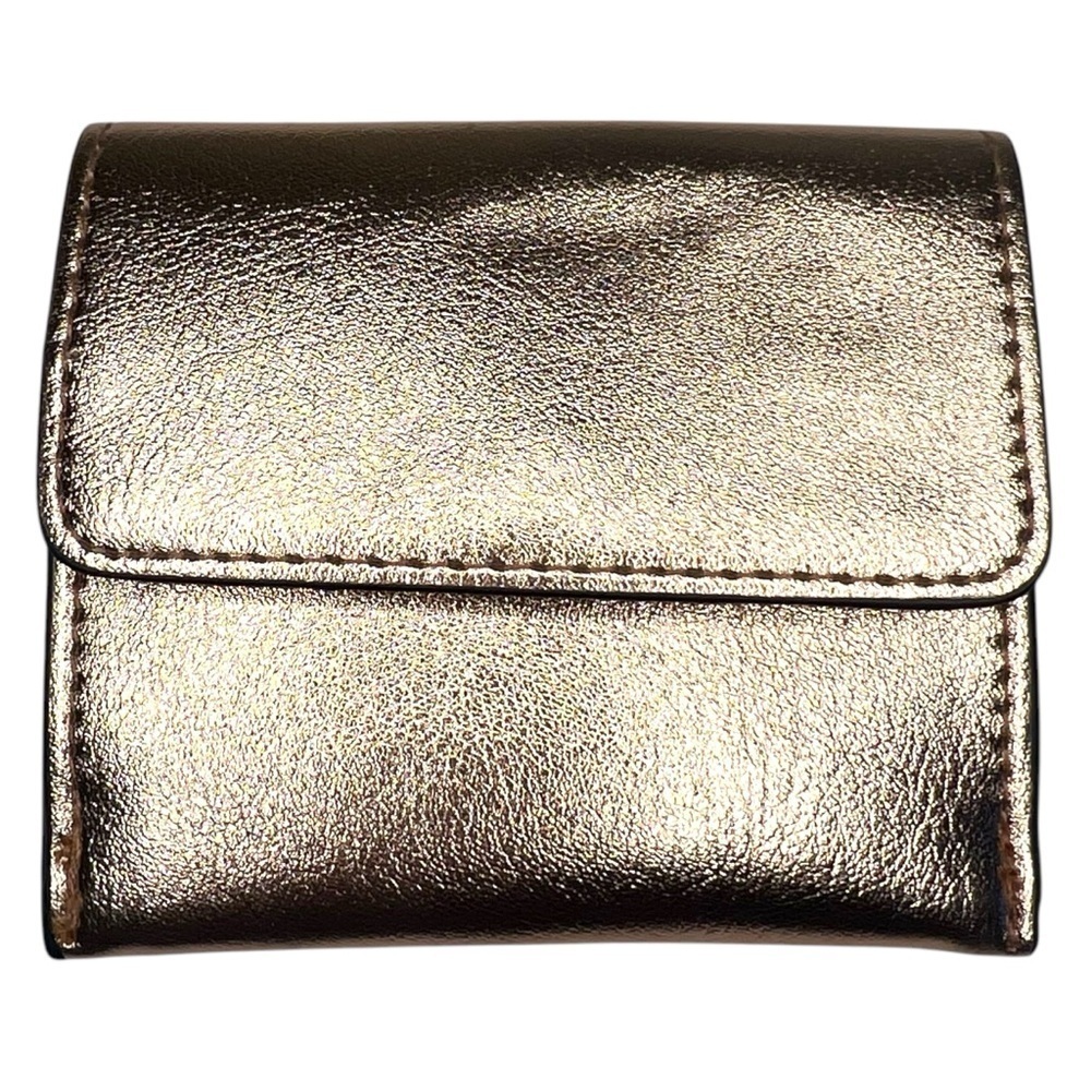 Express Mini Card Change Wallet Metallic Bronze NWT
